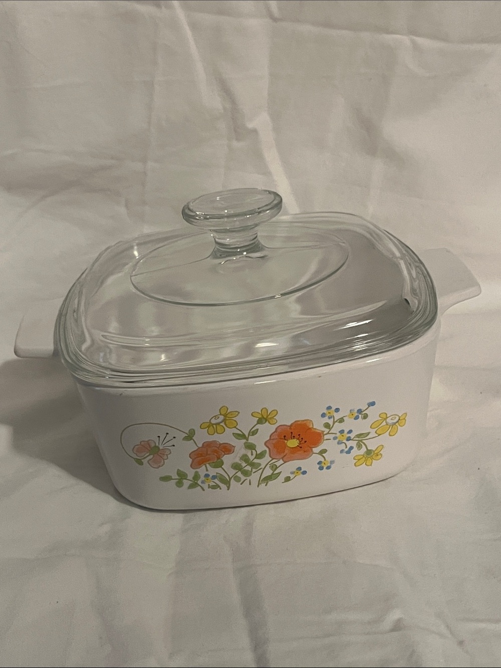 1.5 Quart Square Casserole with Glass Lid - Wildflower (Corelle) by CORNING